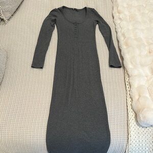 Zara Gray Long Sleeve Knit Dress